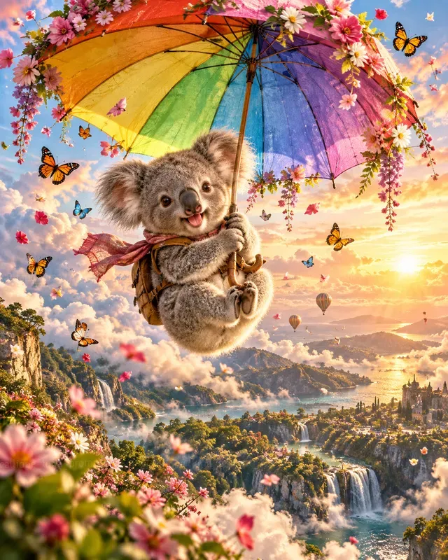 Hyperrealistic Baby Animal Parachutes