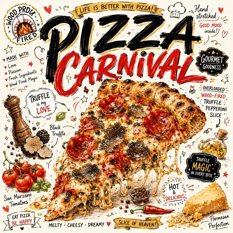 Whimsical Food Doodle Poster Generator