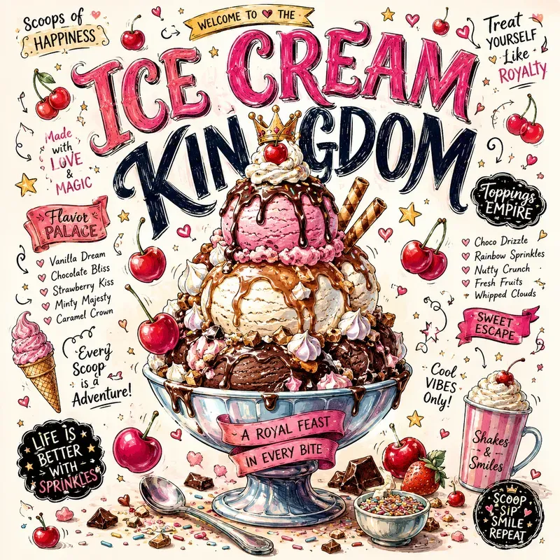 Whimsical Food Doodle Poster Generator