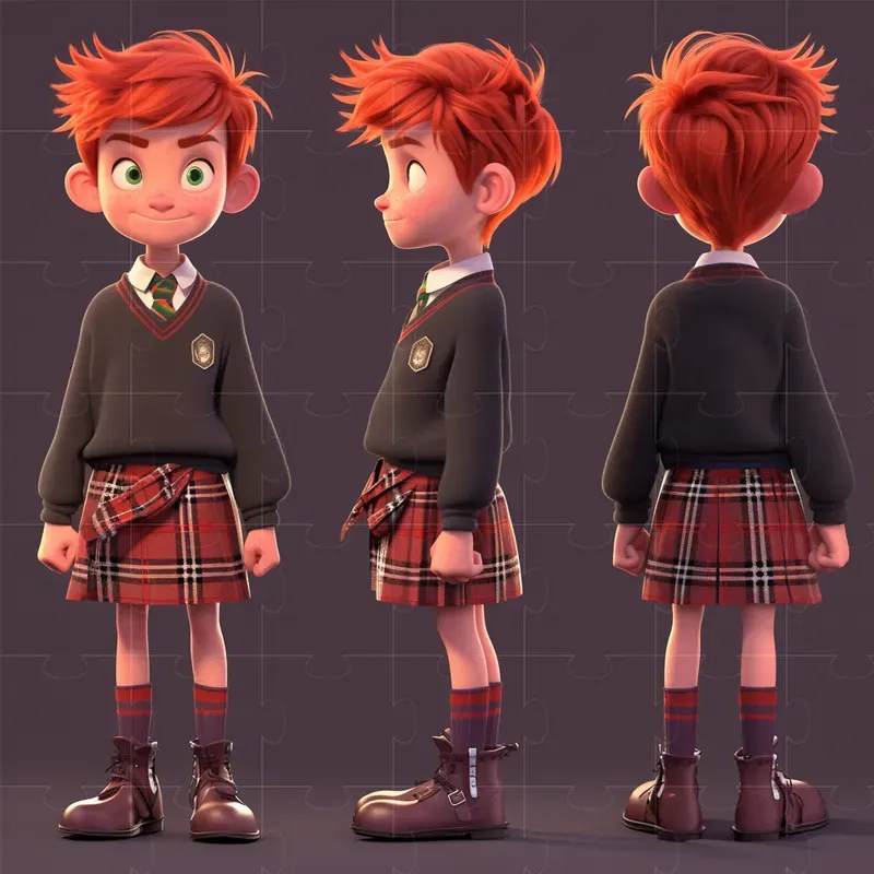 3D Pixar Characters Sheets