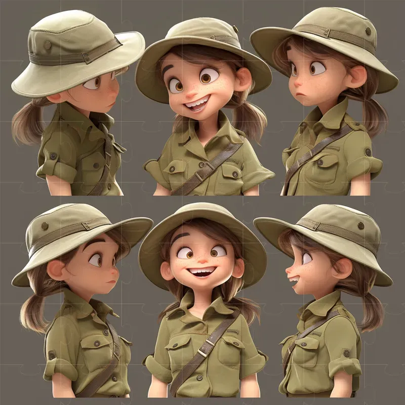 3D Pixar Characters Sheets