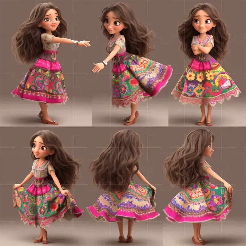 3D Pixar Characters Sheets