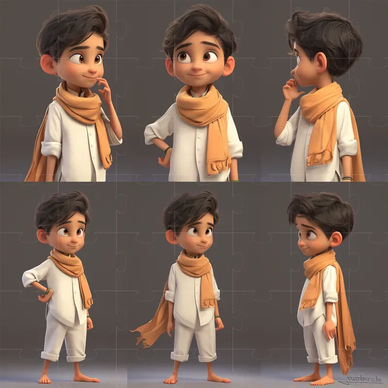 3D Pixar Characters Sheets