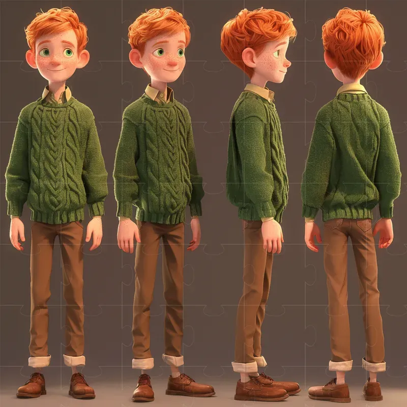 3D Pixar Characters Sheets