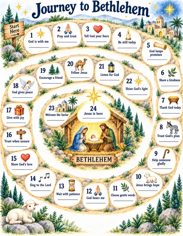 Kids Christian Advent Maps