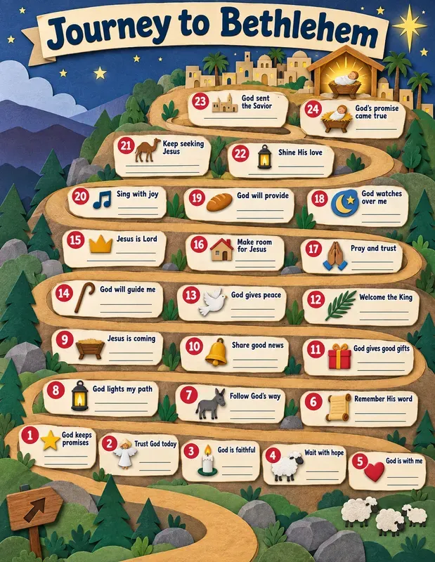Kids Christian Advent Maps