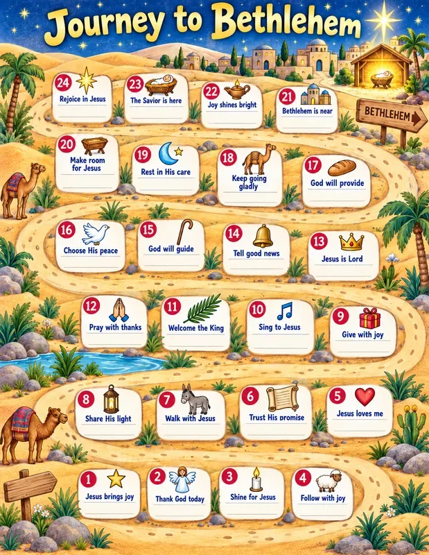 Kids Christian Advent Maps