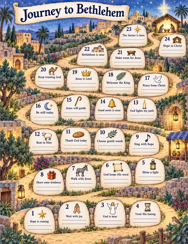 Kids Christian Advent Maps
