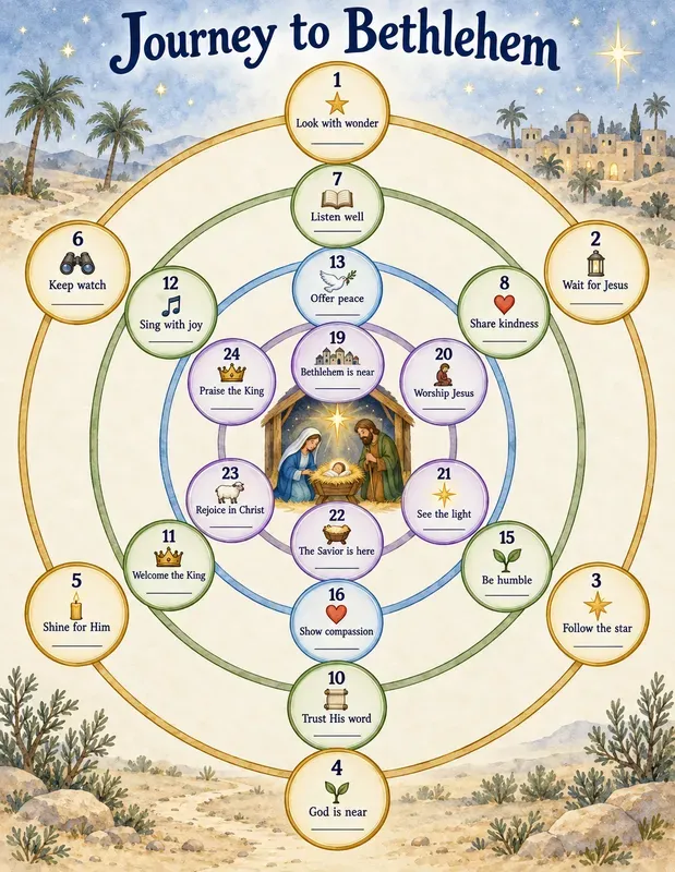 Kids Christian Advent Maps
