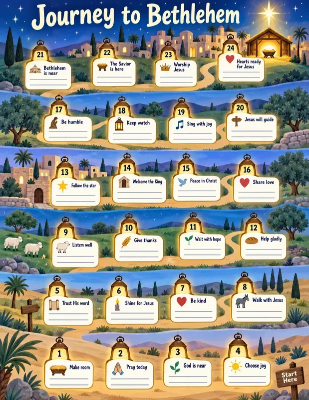 Kids Christian Advent Maps