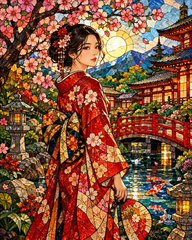 Stained Glass Portrait Scenes