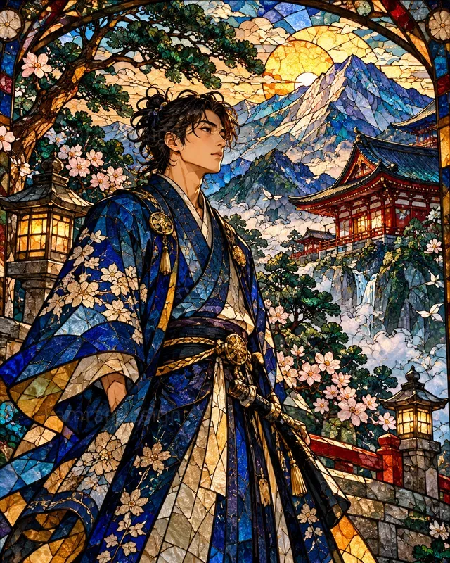 Stained Glass Portrait Scenes