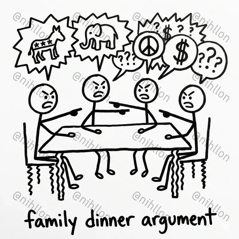 Politics Stick Figure Doodles