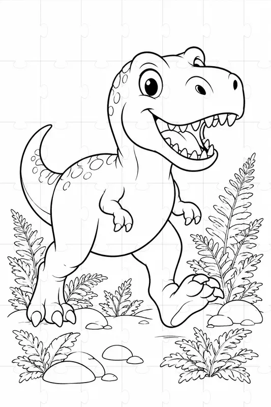 Cute Dinosaur Coloring Book Pages