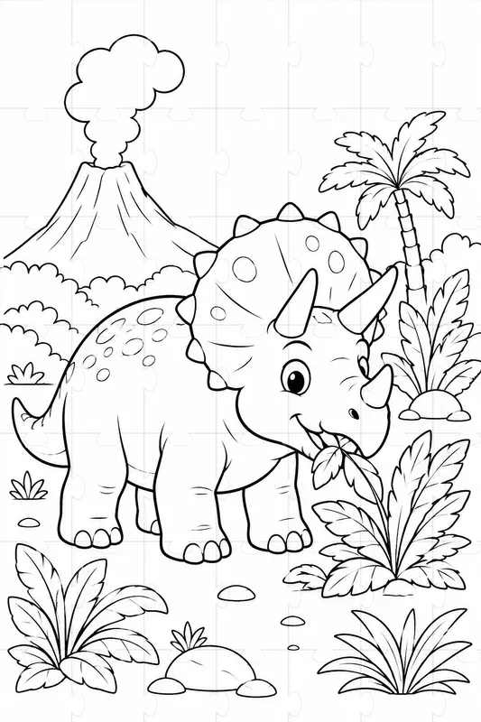 Cute Dinosaur Coloring Book Pages