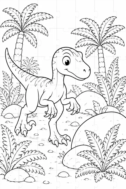 Cute Dinosaur Coloring Book Pages