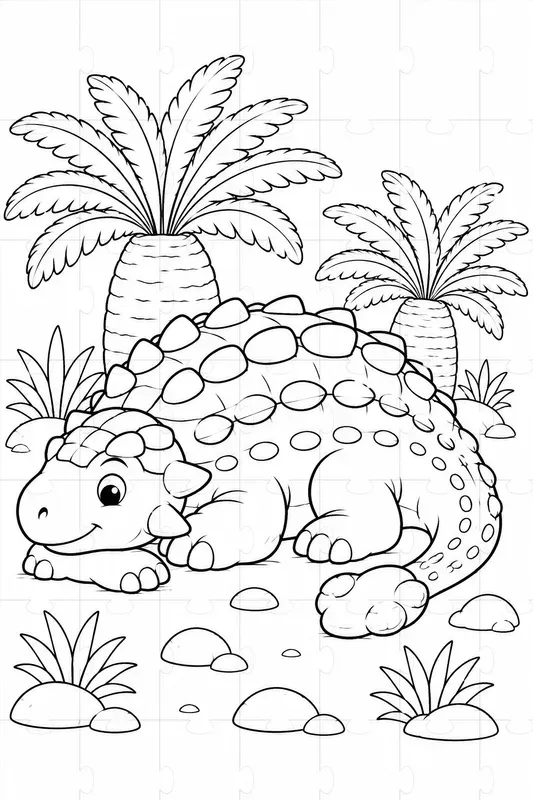 Cute Dinosaur Coloring Book Pages
