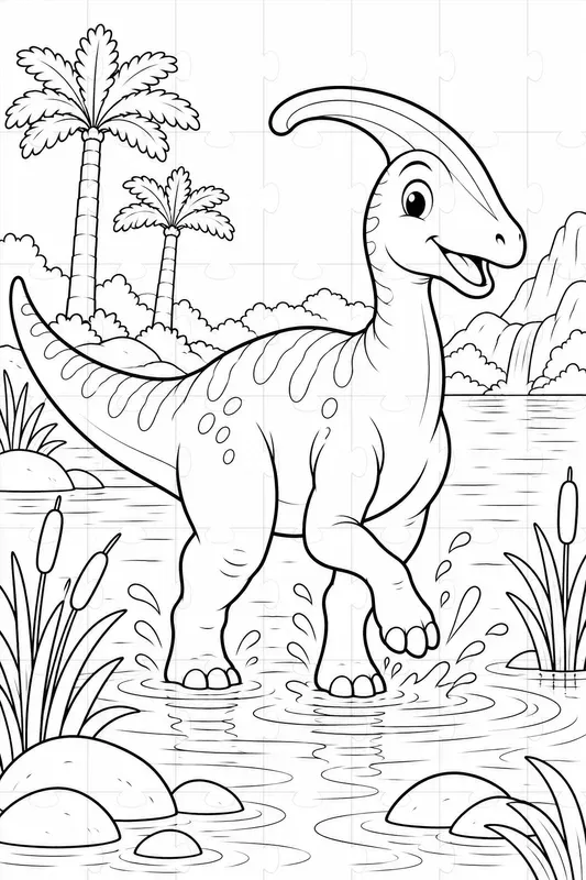Cute Dinosaur Coloring Book Pages