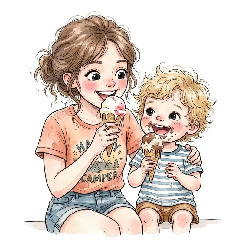 Mothers Day Watercolor Clipart