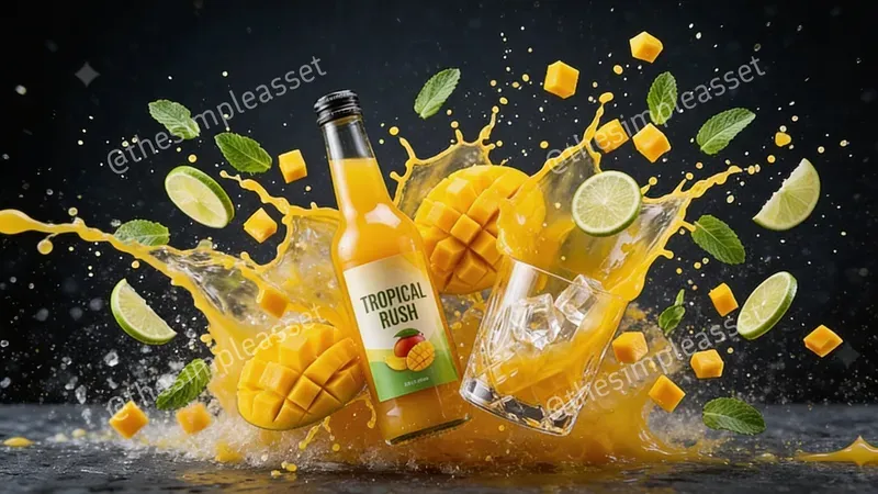4K Liquid Splash Product Photography
