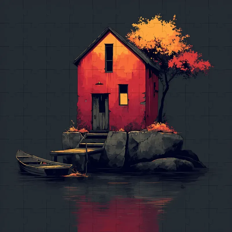 Gouache Ember Glow Concept Art