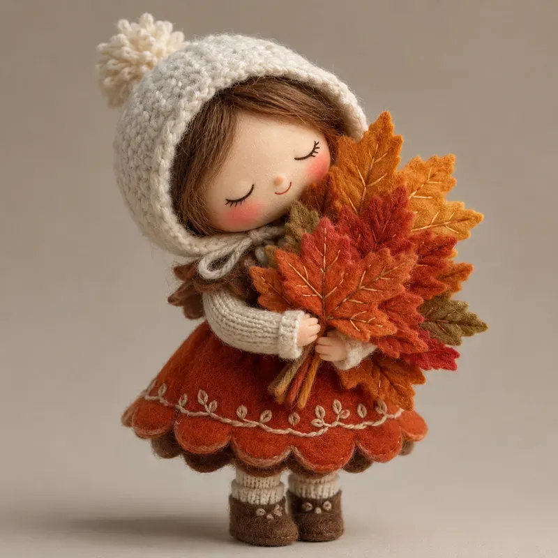 Cute 3D Felt Kawaii Dolls