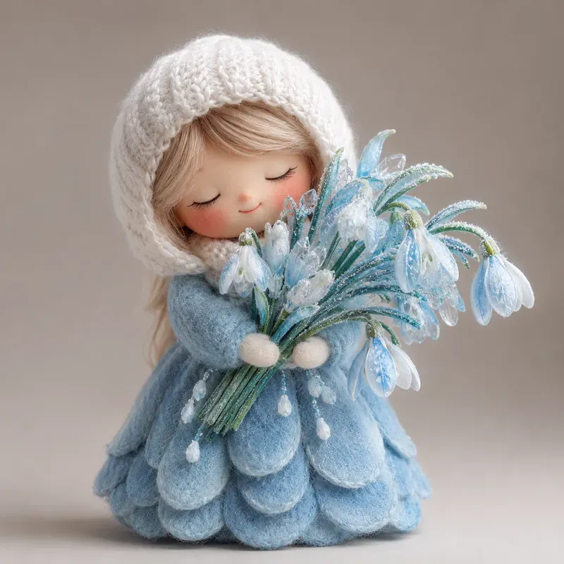 Cute 3D Felt Kawaii Dolls