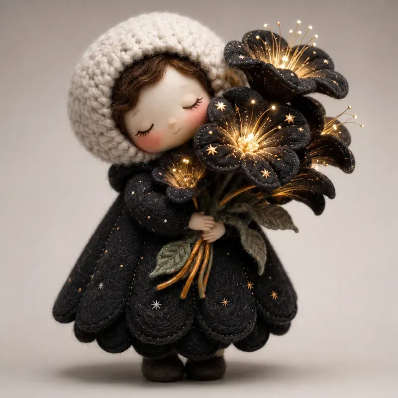 Cute 3D Felt Kawaii Dolls