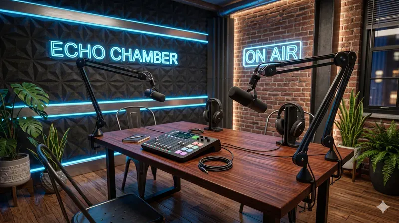 Cinematic Podcast Studio Backgrounds