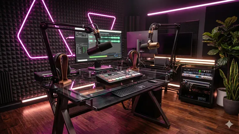 Cinematic Podcast Studio Backgrounds