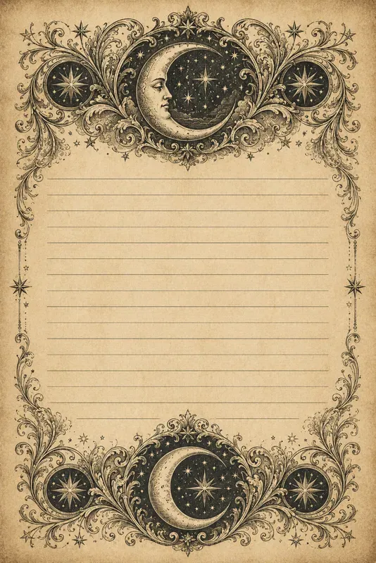 Ornamental Lined Page Junk Journal Papers