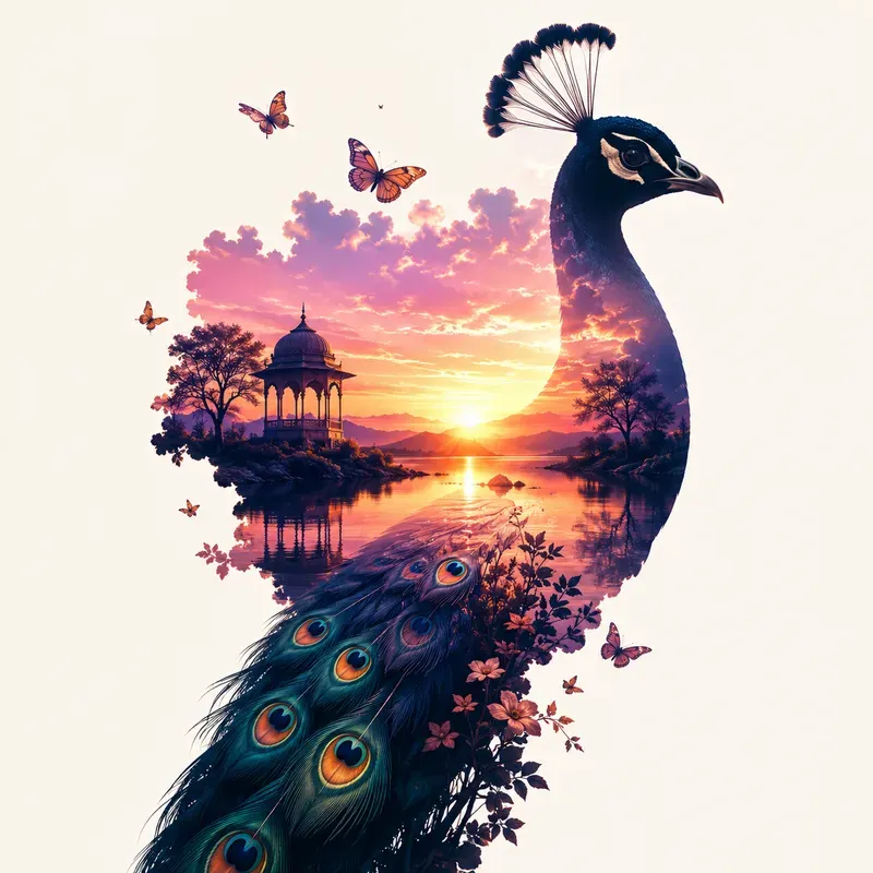Dreamscape Double Exposure Silhouettes