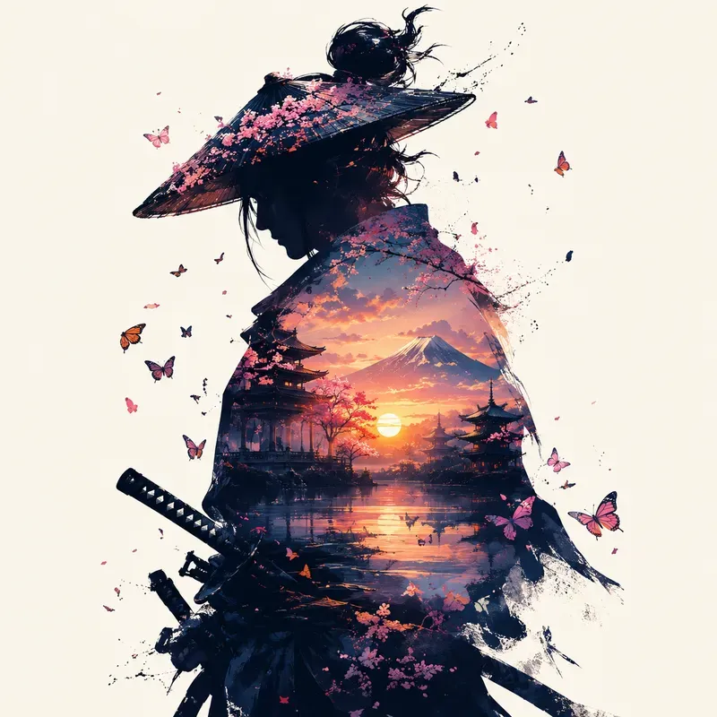 Dreamscape Double Exposure Silhouettes