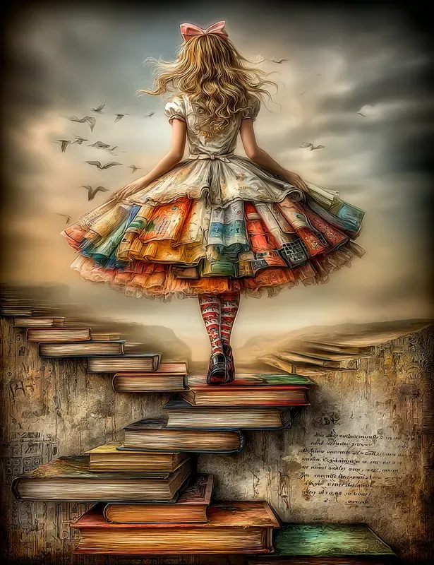 Wonderlandinspired Surreal Storybooks