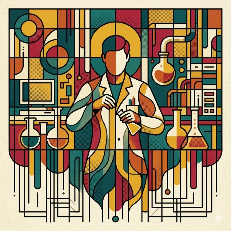 Modern Geometric Mosaic Abstract Art
