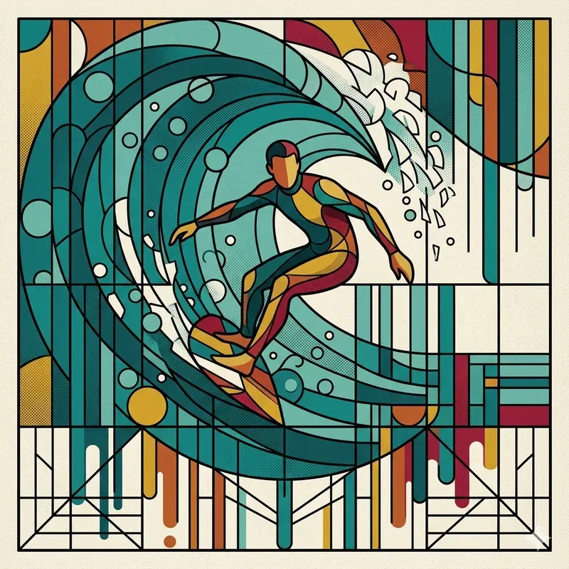 Modern Geometric Mosaic Abstract Art