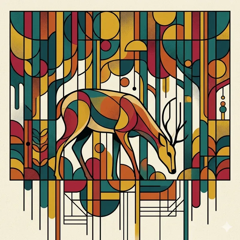 Modern Geometric Mosaic Abstract Art