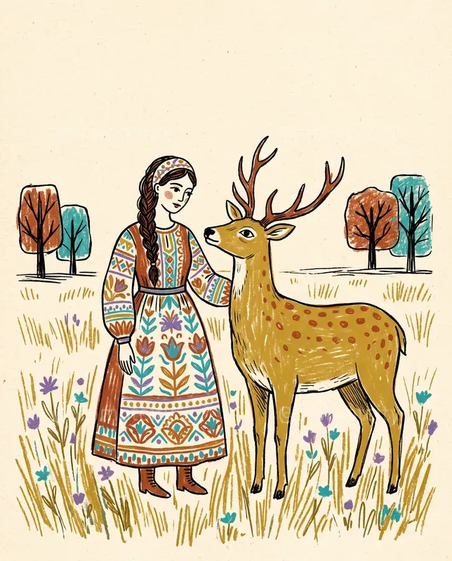 Handcrafted Crayon Folk Illustrations