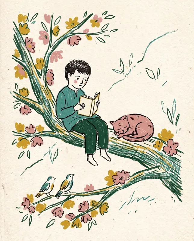 Handcrafted Crayon Folk Illustrations