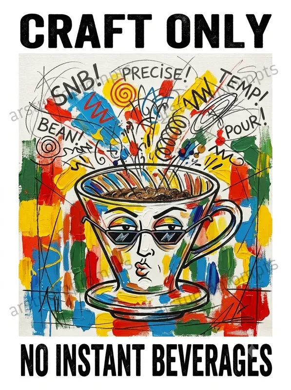 Indie Coffee Shop Kitchen Wall Art