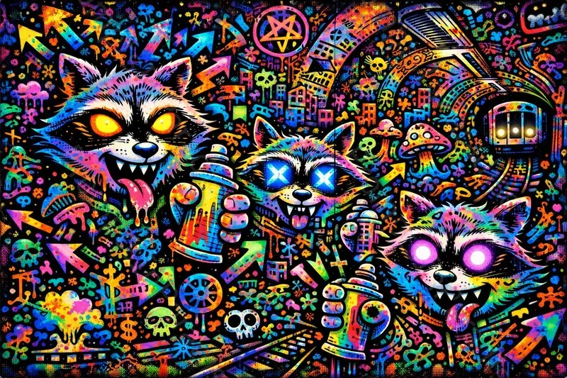 Psychedelic Graffiti Mural Generator