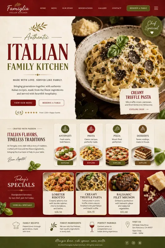 Modern Mexican Food Landing Page UIs