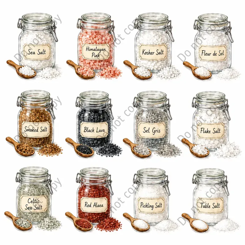Watercolor Spice Jar Clipart