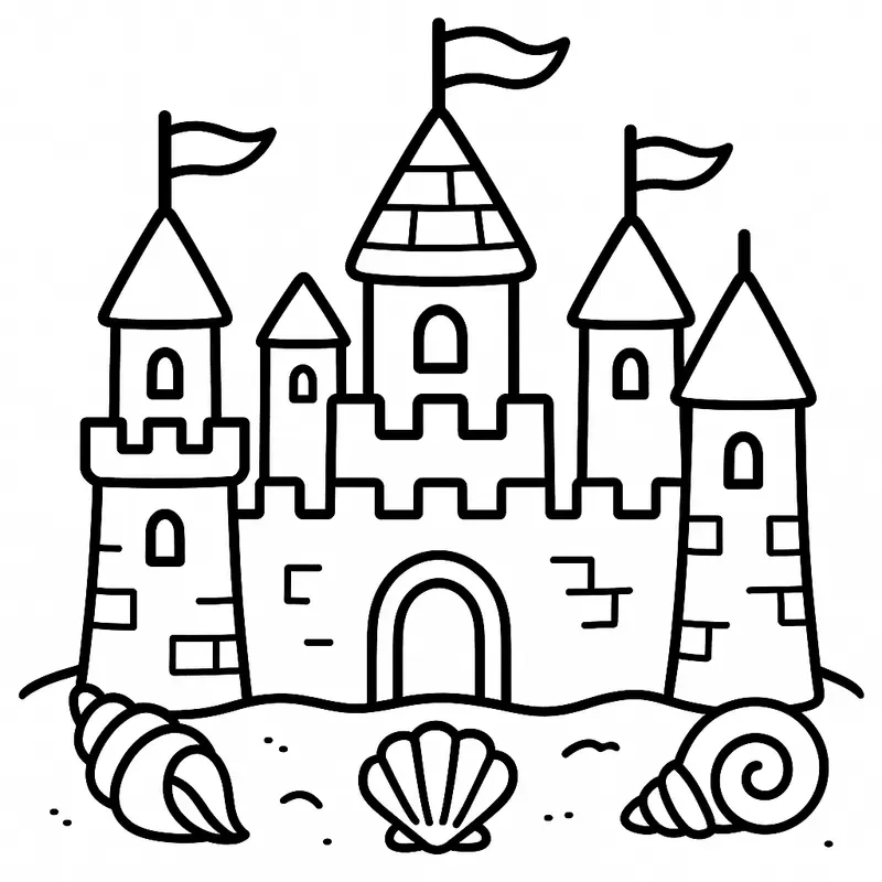 Bold And Easy Summer Coloring Pages