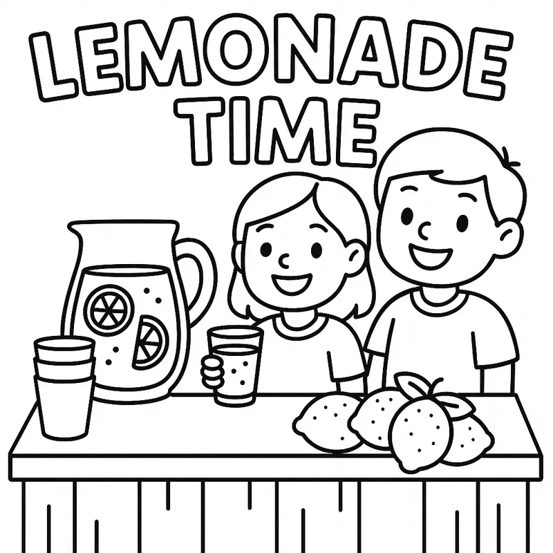 Bold And Easy Summer Coloring Pages