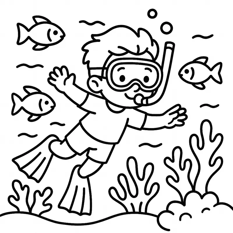 Bold And Easy Summer Coloring Pages