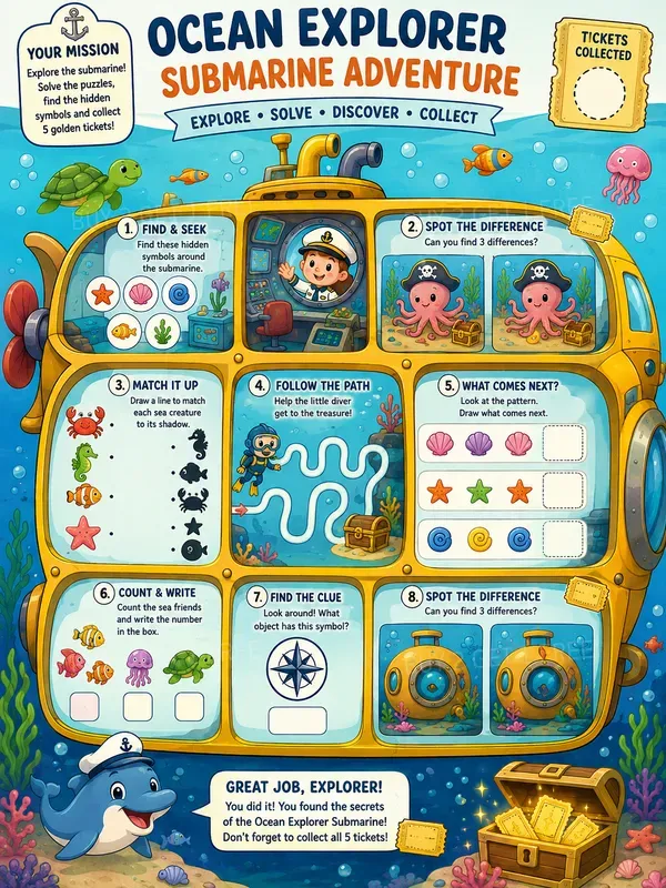 Secret Transport Activity Pages