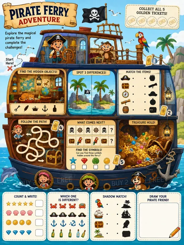 Secret Transport Activity Pages