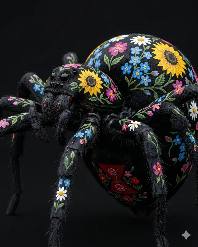 Black Animal Folkart Portrait Modulars