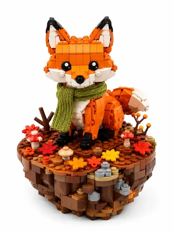 Cute 3D Isometric Lego Animals